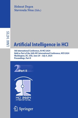 Cover image: Artificial Intelligence in HCI 9783031606137