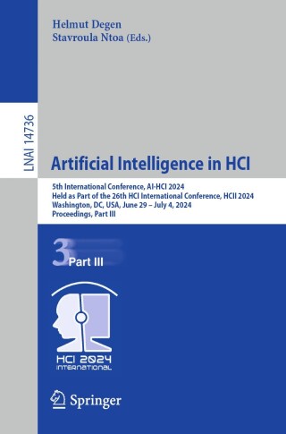 Cover image: Artificial Intelligence in HCI 9783031606144