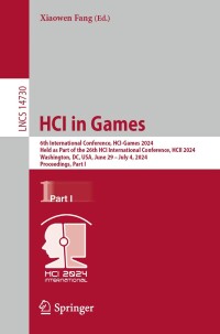 Cover image: HCI in Games 9783031606915