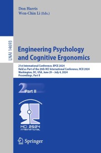 Cover image: Engineering Psychology and Cognitive Ergonomics 9783031607301