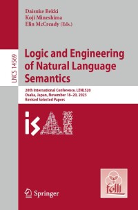 Cover image: Logic and Engineering of Natural Language Semantics 9783031608773