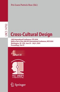 Omslagafbeelding: Cross-Cultural Design 9783031609121