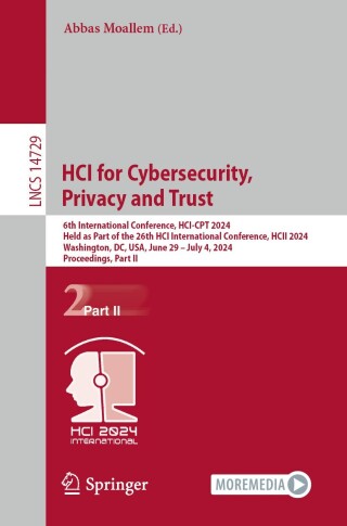 Cover image: HCI for Cybersecurity, Privacy and Trust 9783031613814
