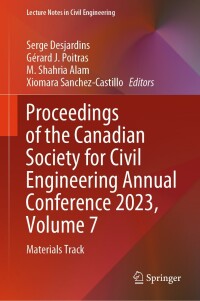 Cover image: Proceedings of the Canadian Society for Civil Engineering Annual Conference 2023, Volume 7 9783031615108