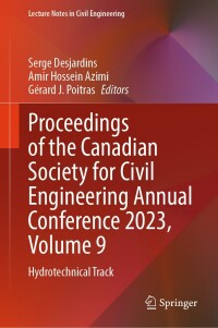 Imagen de portada: Proceedings of the Canadian Society for Civil Engineering Annual Conference 2023, Volume 9 9783031615184