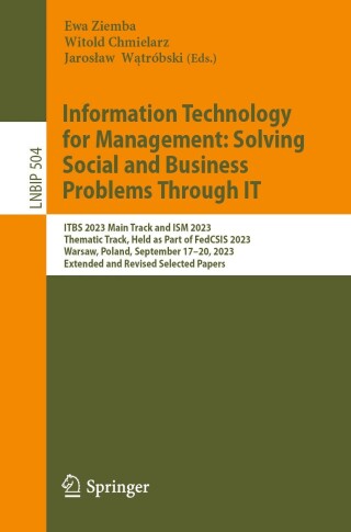 Cover image: Information Technology for Management: Solving Social and Business Problems Through IT 9783031616563