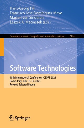 Cover image: Software Technologies 9783031617522