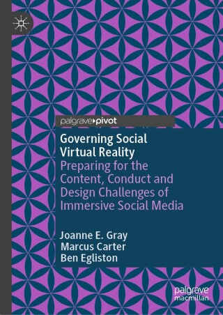 Cover image: Governing Social Virtual Reality 9783031618307