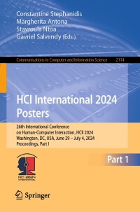 Cover image: HCI International 2024 Posters 9783031619311