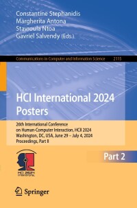 Cover image: HCI International 2024 Posters 9783031619465