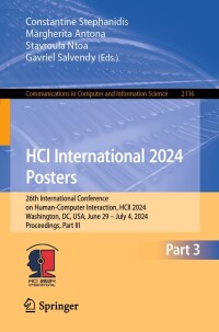 表紙画像: HCI International 2024 Posters 9783031619496