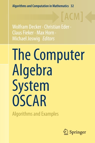 Cover image: The Computer Algebra System OSCAR 9783031621260