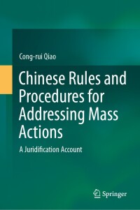 Immagine di copertina: Chinese Rules and Procedures for Addressing Mass Actions 9783031622007