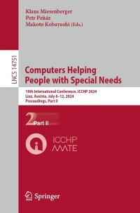 Omslagafbeelding: Computers Helping People with Special Needs 9783031628481