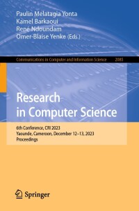 Imagen de portada: Research in Computer Science 9783031631092