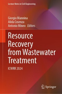 Cover image: Resource Recovery from Wastewater Treatment 9783031633522