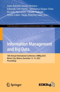 Cover image: Information Management and Big Data 9783031636158