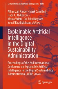 Cover image: Explainable Artificial Intelligence in the Digital Sustainability Administration 9783031637162