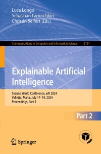 Cover image: Explainable Artificial Intelligence 9783031637964