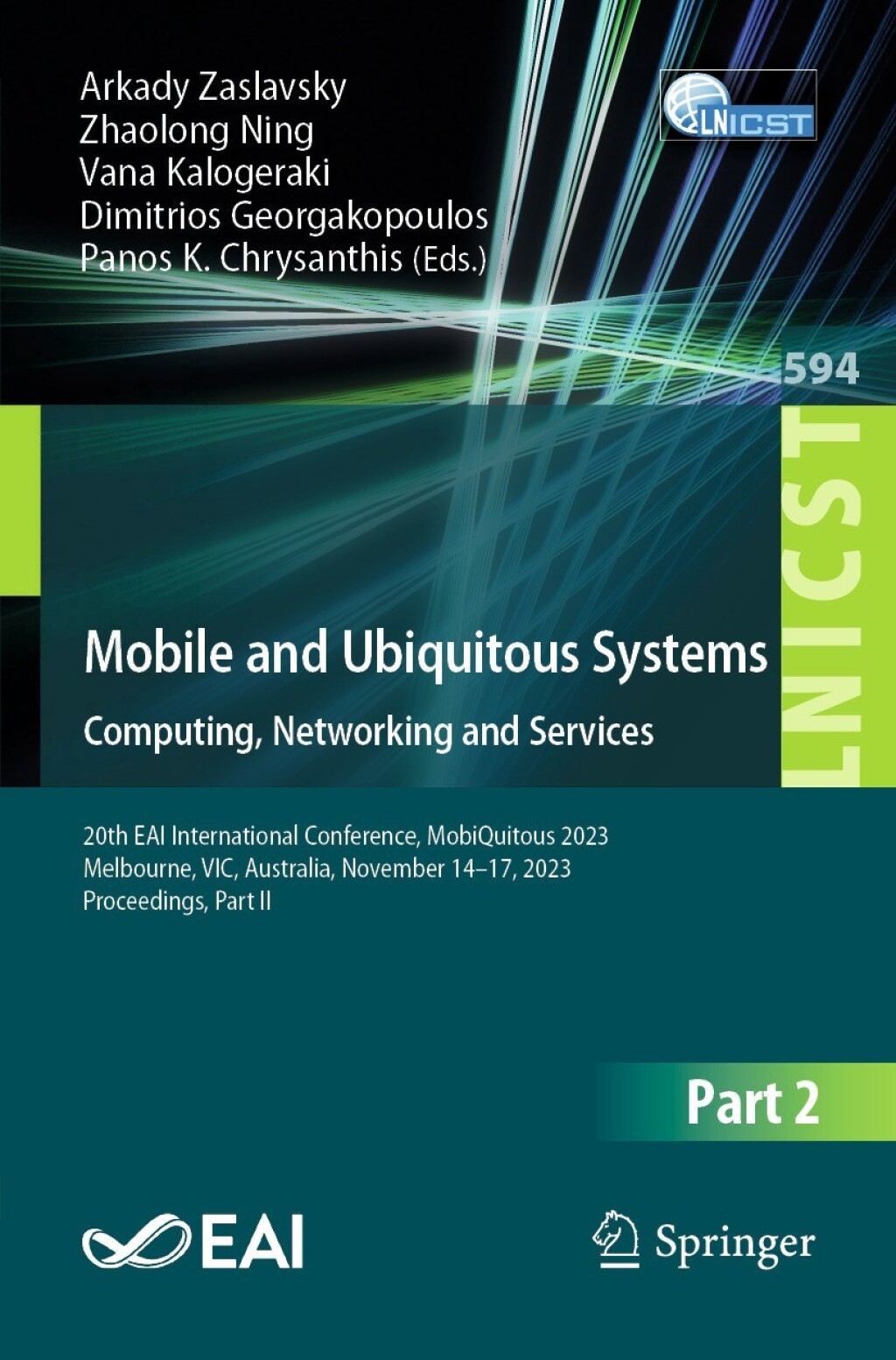 Mobile and Ubiquitous Systems: Computing, Networking and Services 20th EAI International Conference, MobiQuitous 2023, Melbourne, VIC, Australia, November 14–17, 2023, Proceedings, Part II