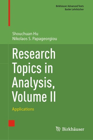 Cover image: Research Topics in Analysis, Volume II 9783031641886