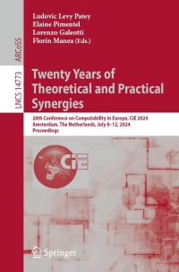 Titelbild: Twenty Years of Theoretical and Practical Synergies 9783031643088