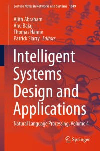 صورة الغلاف: Intelligent Systems Design and Applications 9783031647789