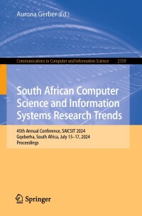 Cover image: South African Computer Science and Information Systems Research Trends 9783031648809