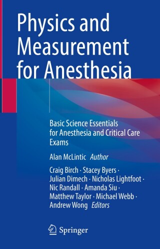 Cover image: Physics and Measurement for Anesthesia 9783031650598