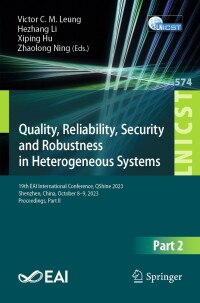 Cover image: Quality, Reliability, Security and Robustness in Heterogeneous Systems 9783031651229