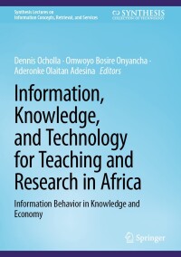 Cover image: Information, Knowledge, and Technology for Teaching and Research in Africa 9783031657443