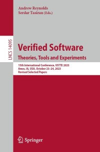 Cover image: Verified Software. Theories, Tools and Experiments 9783031660634