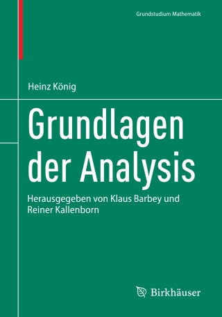 Cover image: Grundlagen der Analysis 9783031661884