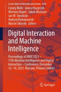 Cover image: Digital Interaction and Machine Intelligence 9783031665936