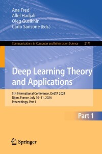 Imagen de portada: Deep Learning Theory and Applications 9783031666933