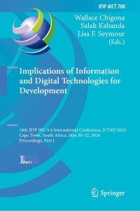 表紙画像: Implications of Information and Digital Technologies for Development 9783031669811