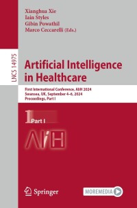 Cover image: Artificial Intelligence in Healthcare 9783031672774