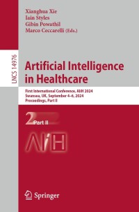 Cover image: Artificial Intelligence in Healthcare 9783031672842