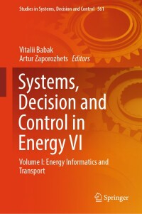 Cover image: Systems, Decision and Control in Energy VI 9783031683718