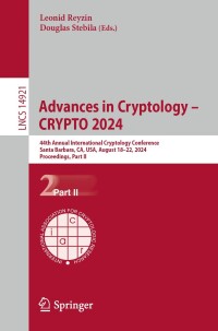 Cover image: Advances in Cryptology – CRYPTO 2024 9783031683787