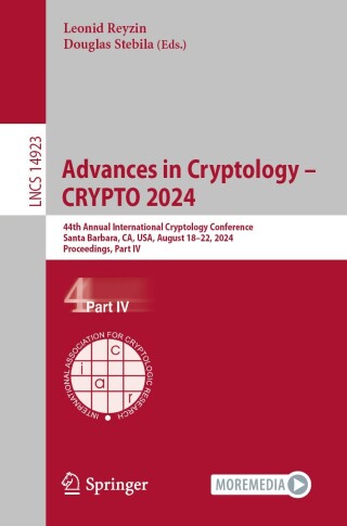 Cover image: Advances in Cryptology – CRYPTO 2024 9783031683848