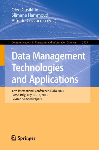 表紙画像: Data Management Technologies and Applications 9783031689185