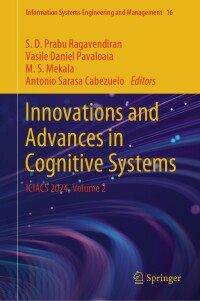 Cover image: Innovations and Advances in Cognitive Systems 9783031692000