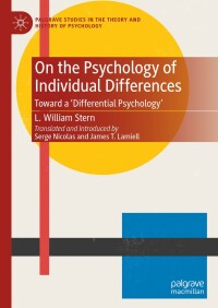 Imagen de portada: On the Psychology of Individual Differences 9783031696374