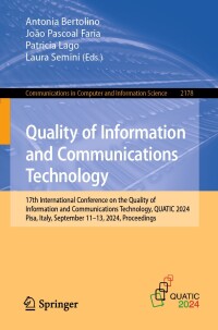 Immagine di copertina: Quality of Information and Communications Technology 9783031702440