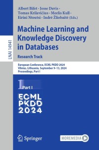 Immagine di copertina: Machine Learning and Knowledge Discovery in Databases. Research Track 9783031703409