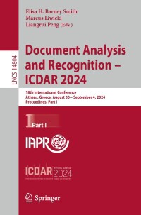 صورة الغلاف: Document Analysis and Recognition - ICDAR 2024 9783031705328