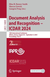 Titelbild: Document Analysis and Recognition - ICDAR 2024 9783031705359