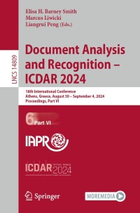 Imagen de portada: Document Analysis and Recognition - ICDAR 2024 9783031705519