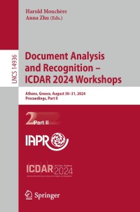 Imagen de portada: Document Analysis and Recognition – ICDAR 2024 Workshops 9783031706417